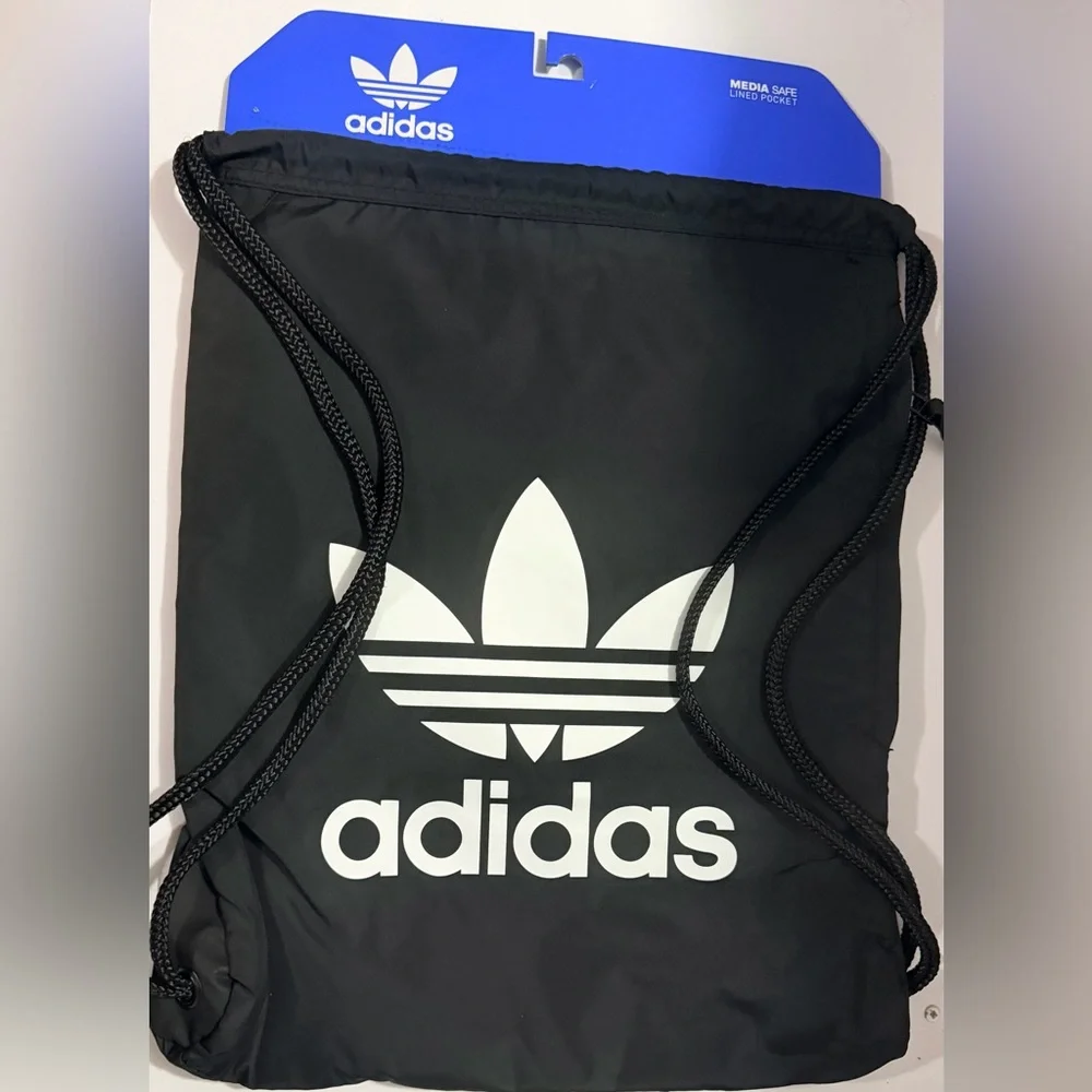 adidas Originals Black Drawstring Trefoil